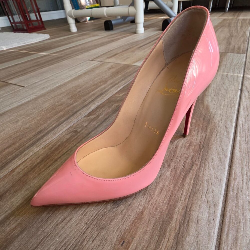 Christian Louboutin Dolly Pink Patent Leather Pumps Heels Eur. 36.5 - Picture 6 of 15